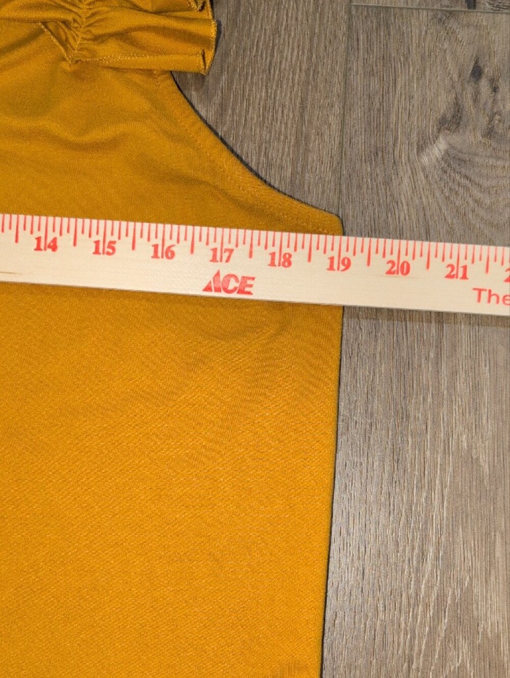 Ruffle-Shoulder V-Neck Tank Top in Mustard - Picture 3 of 5